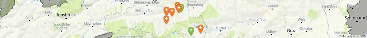 Kartenansicht für Apotheken-Notdienste in der Nähe von Weißpriach (Tamsweg, Salzburg)